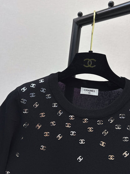 26ss Logo Gold Foil Knit T-Shirt