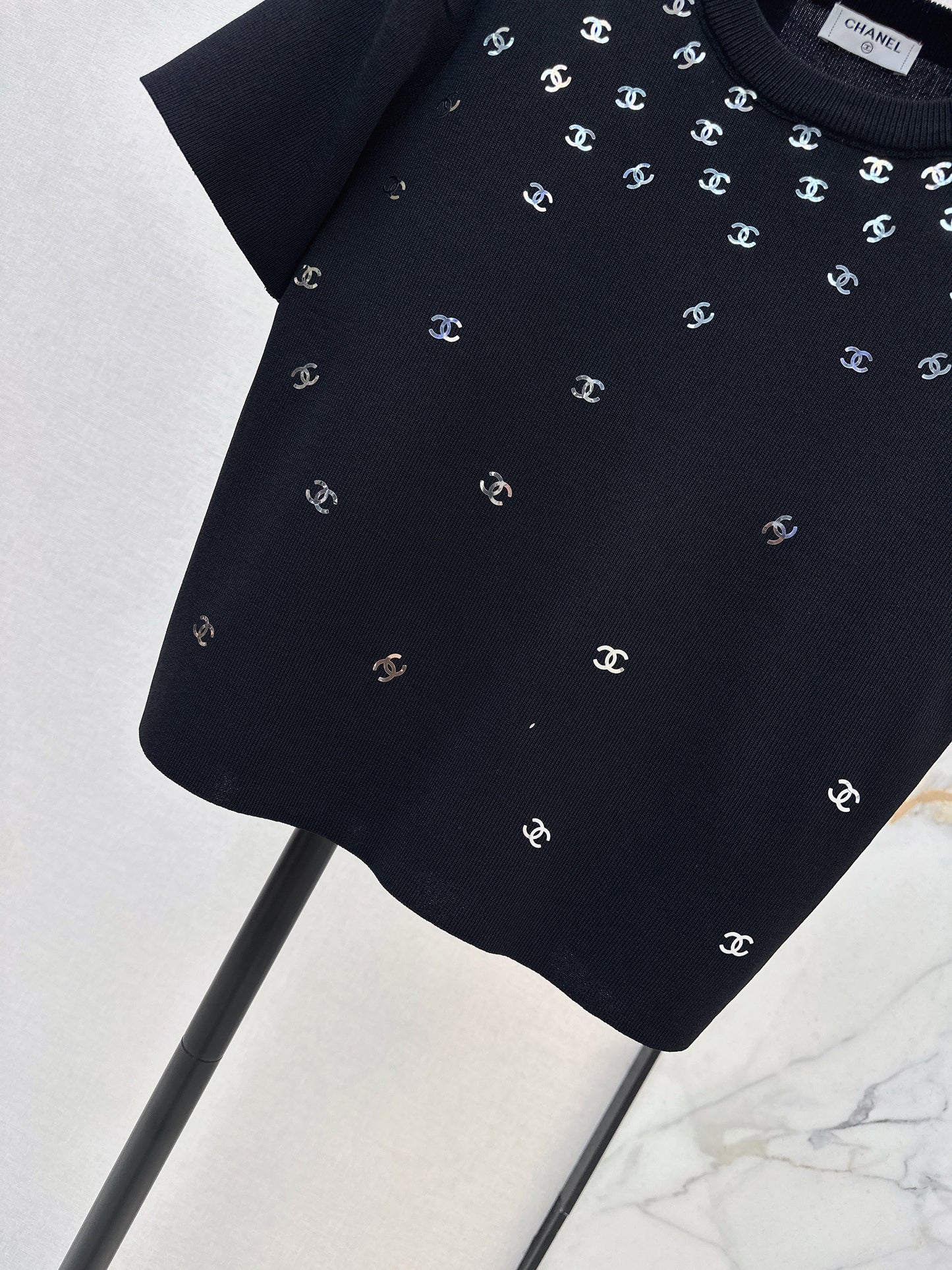 26ss Logo Gold Foil Knit T-Shirt