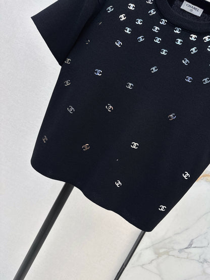 26ss Logo Gold Foil Knit T-Shirt