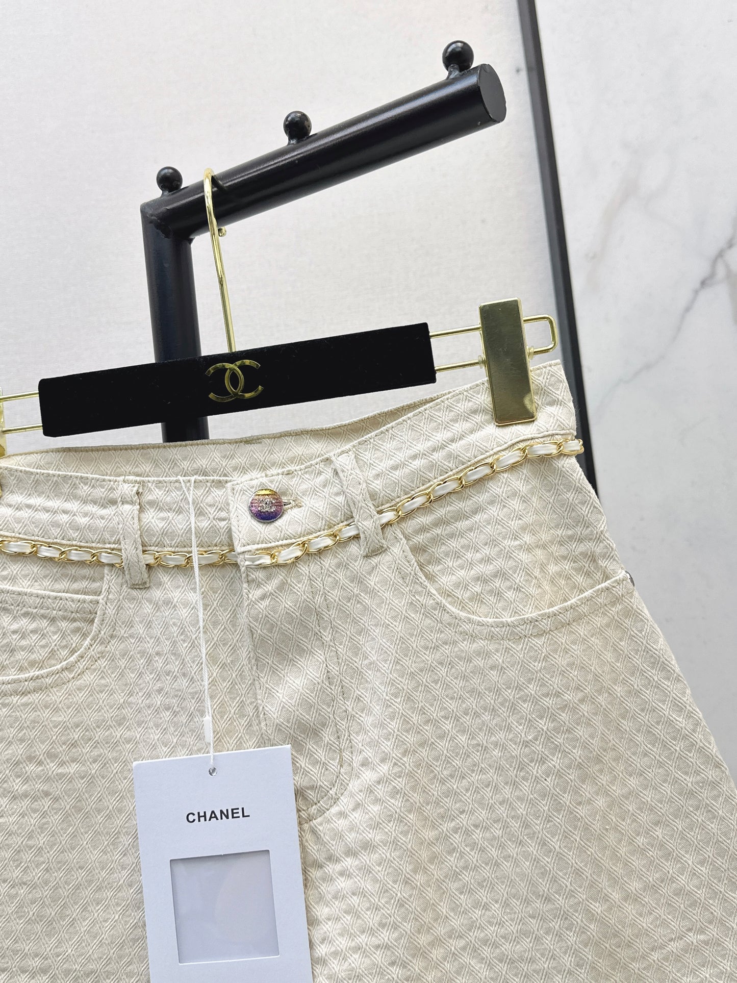 26ss Metal Waist Chain Shorts