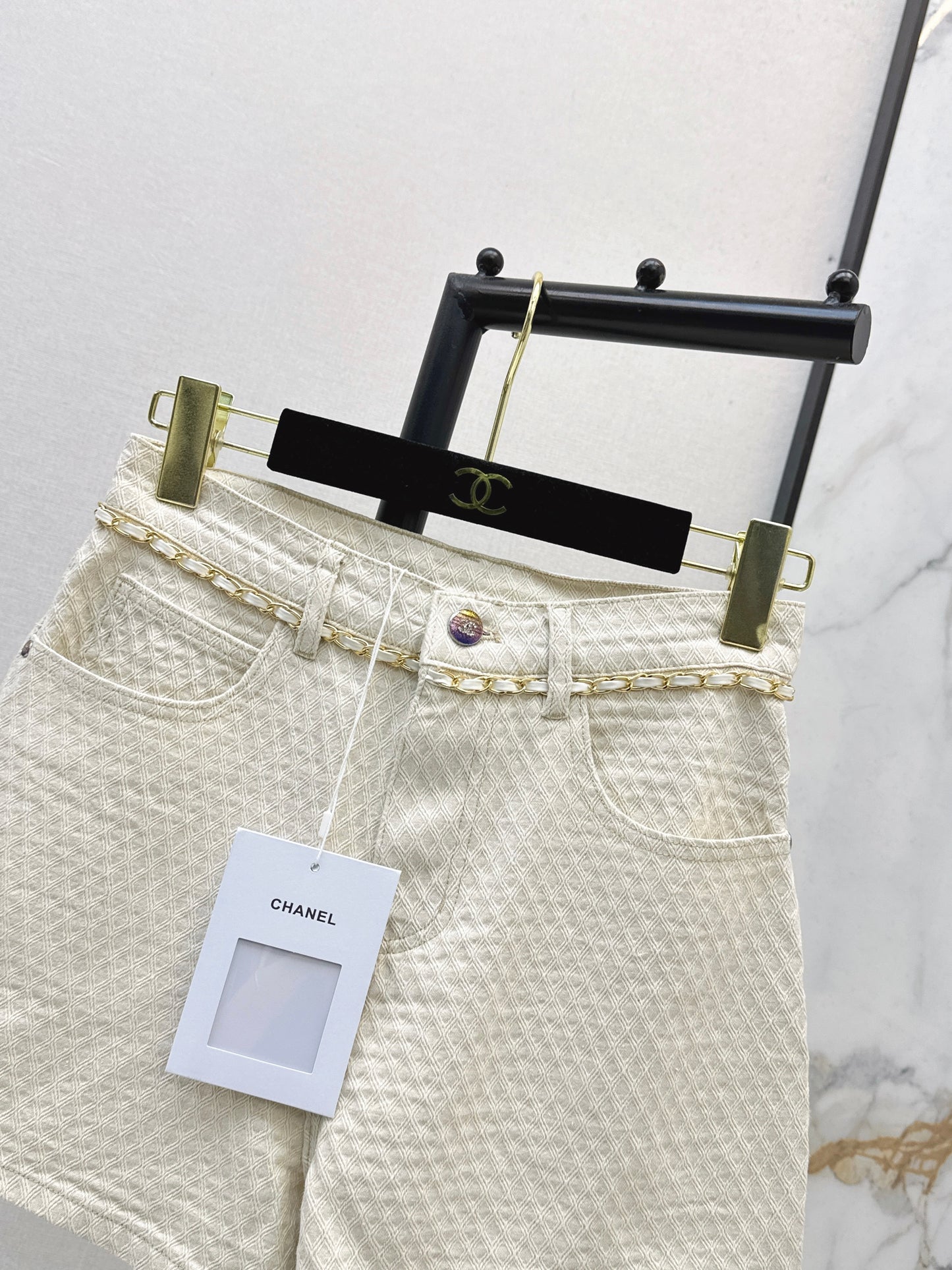 26ss Metal Waist Chain Shorts