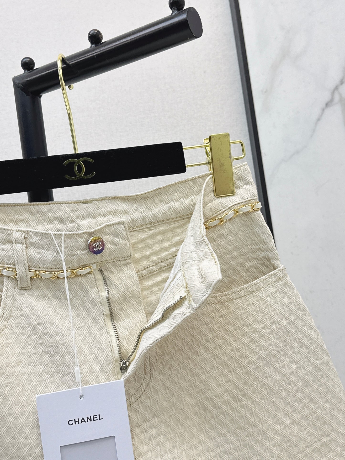 26ss Metal Waist Chain Shorts