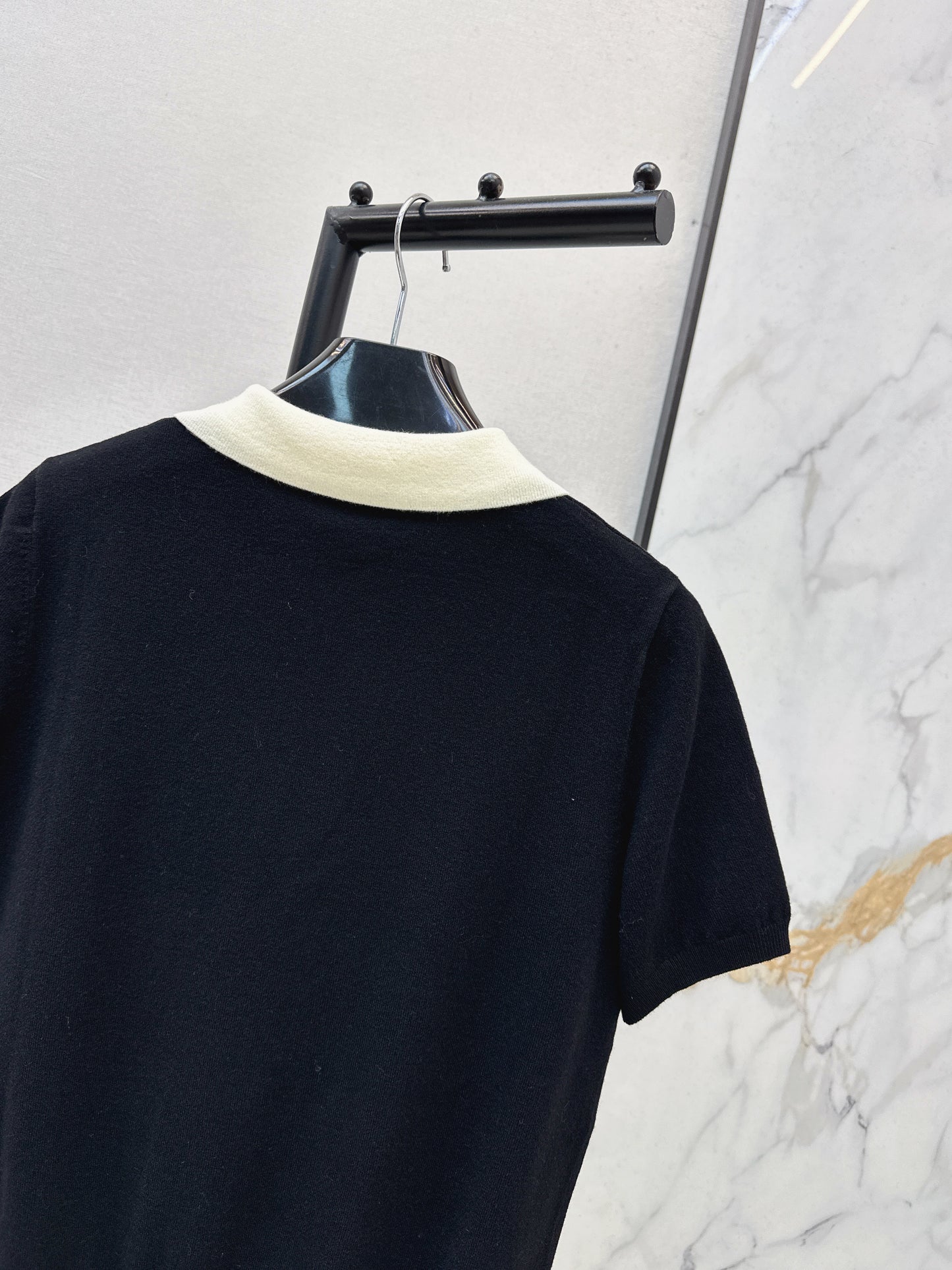 26ss Color-blocked collar polo shirt