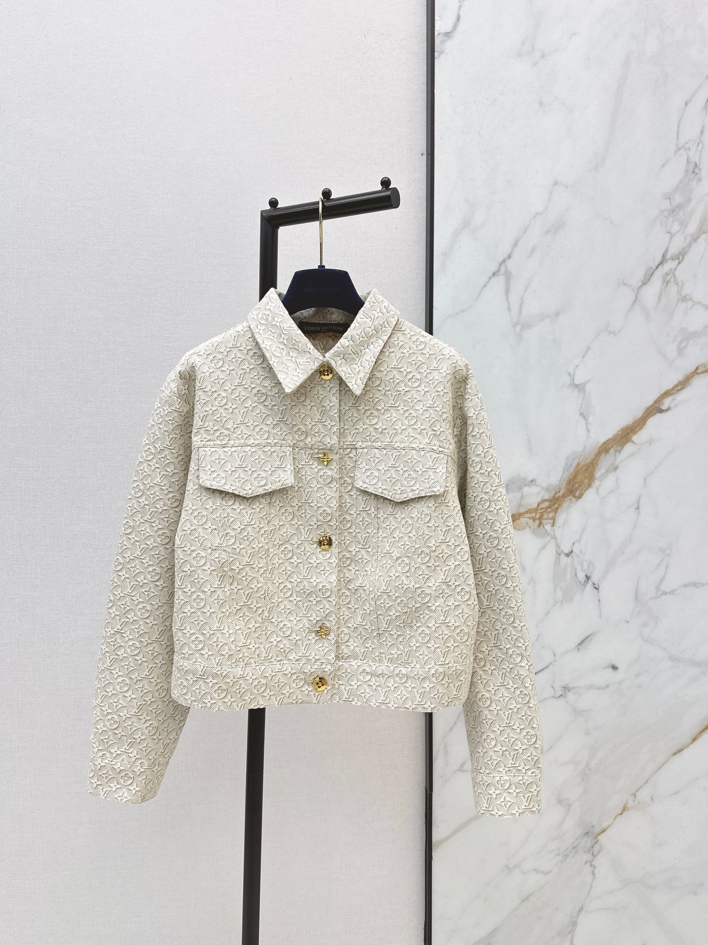 26ss Jacquard logo denim jacket