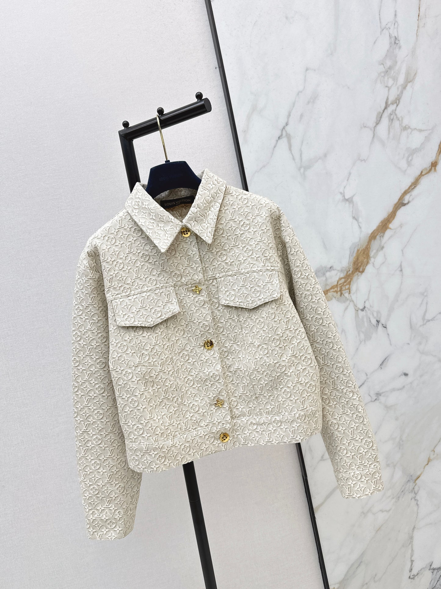 26ss Jacquard logo denim jacket