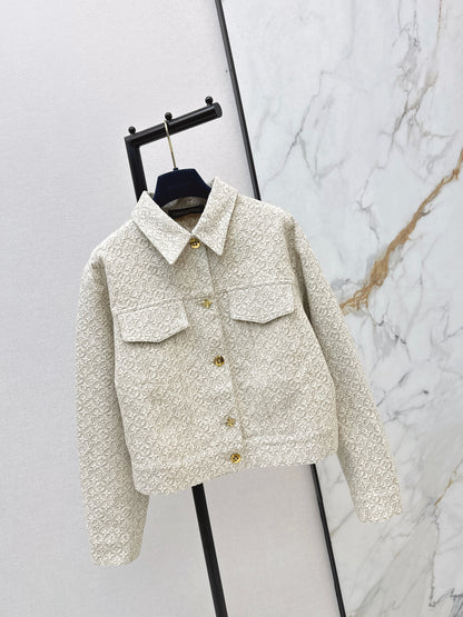 26ss Jacquard logo denim jacket