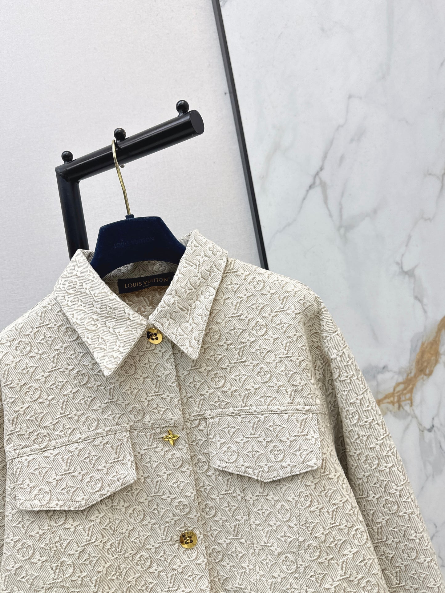 26ss Jacquard logo denim jacket