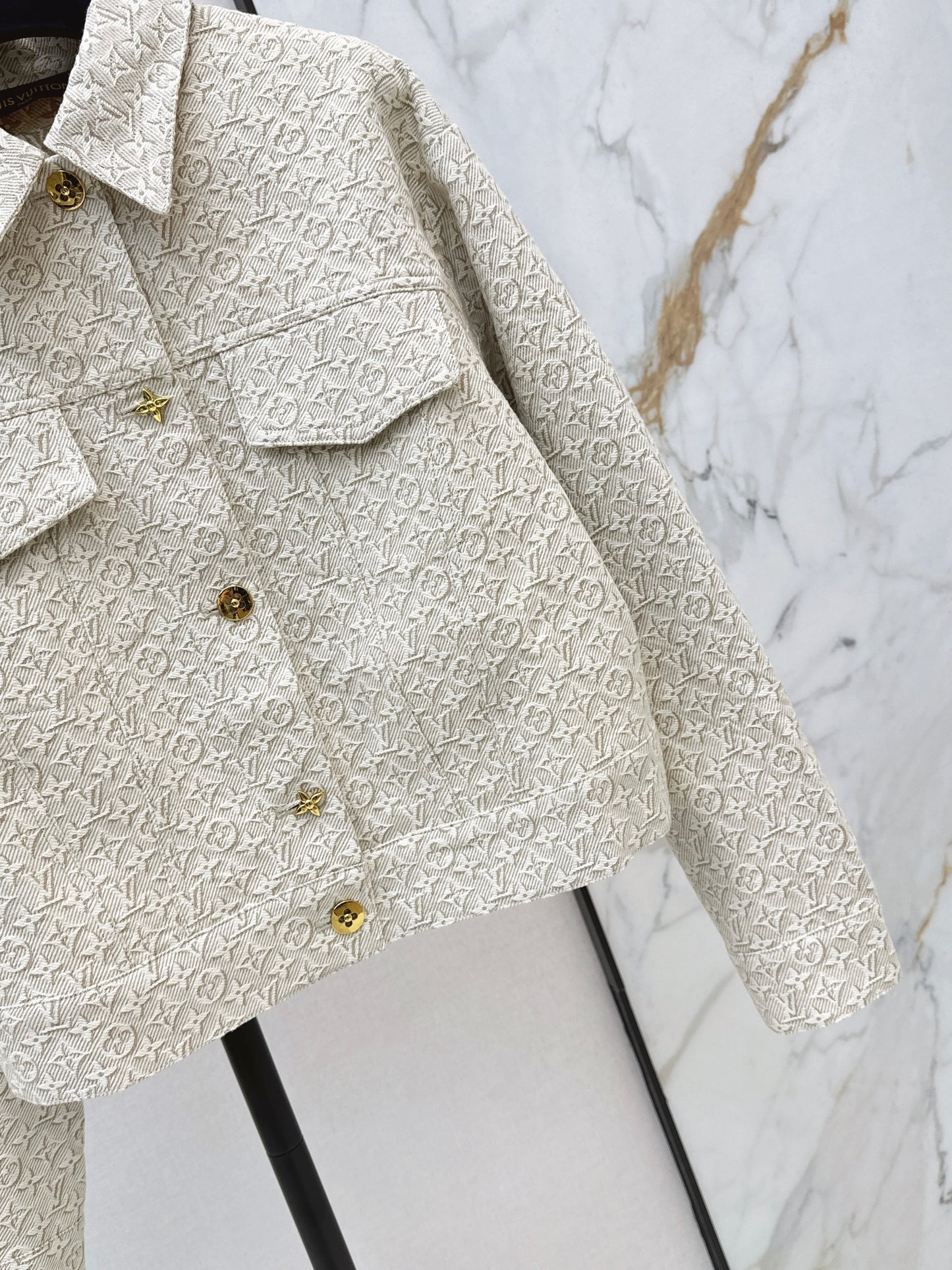 26ss Jacquard logo denim jacket