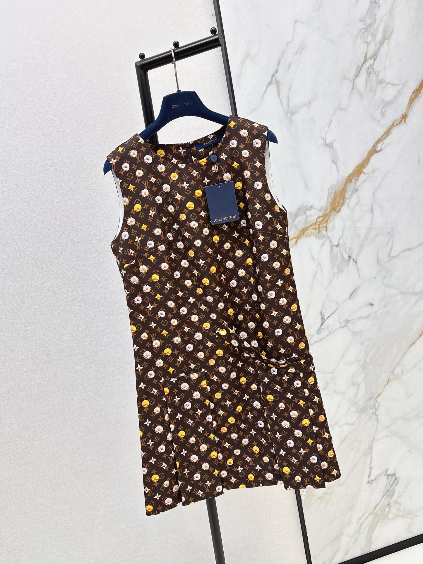 26ss Printed sleeveless dress