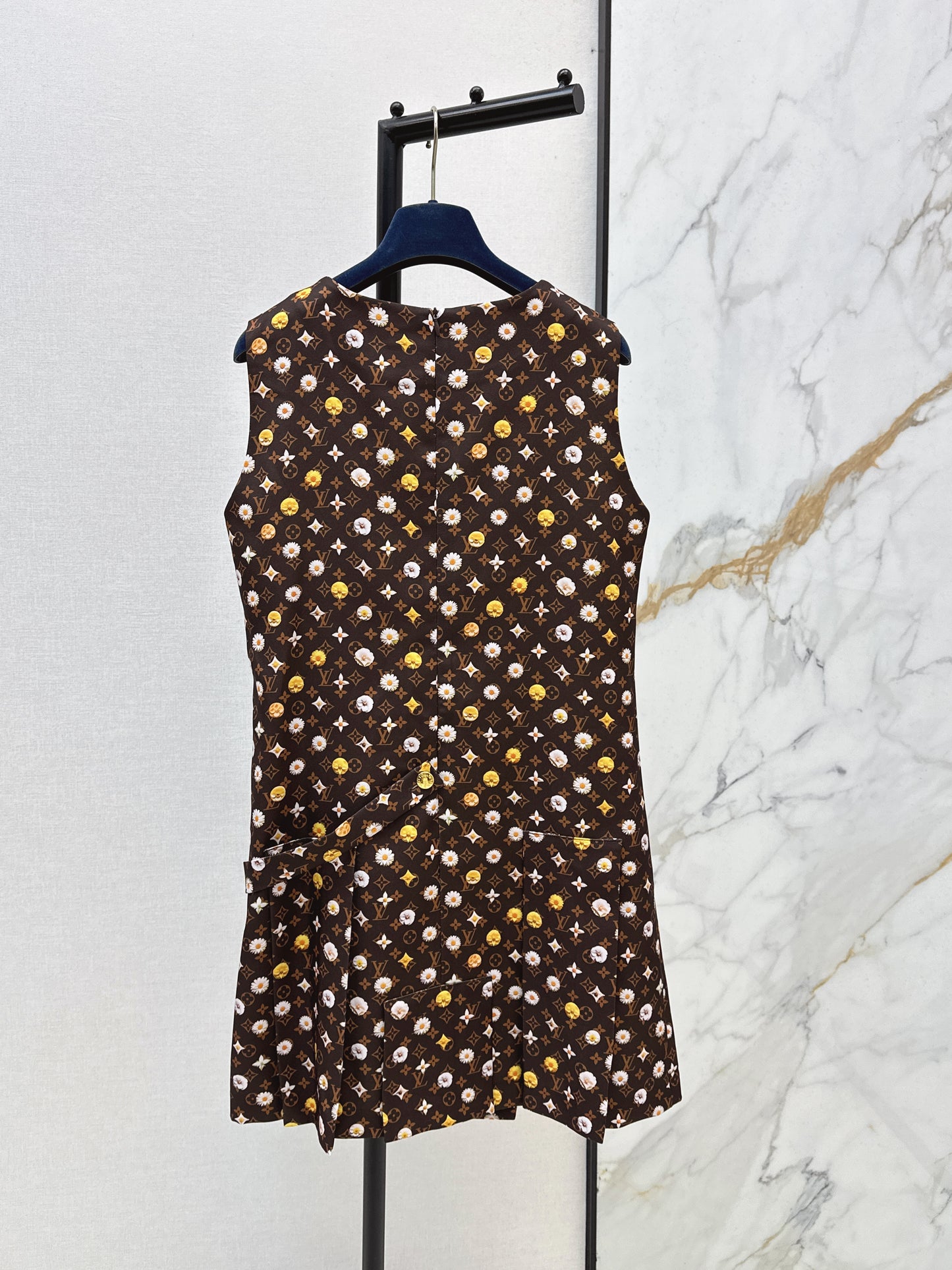 26ss Printed sleeveless dress