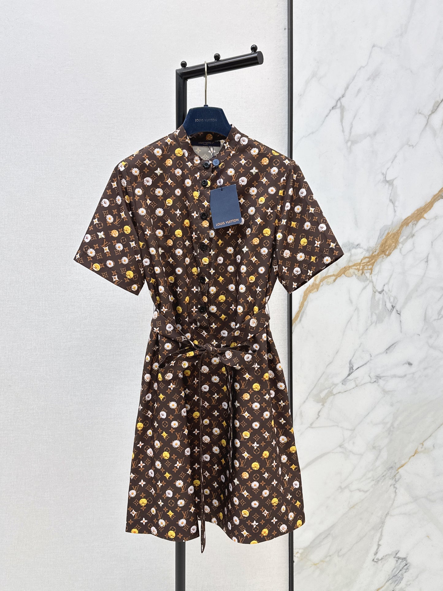 26ss Printed Short-Sleeve Dress
