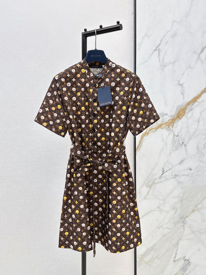 26ss Printed Short-Sleeve Dress