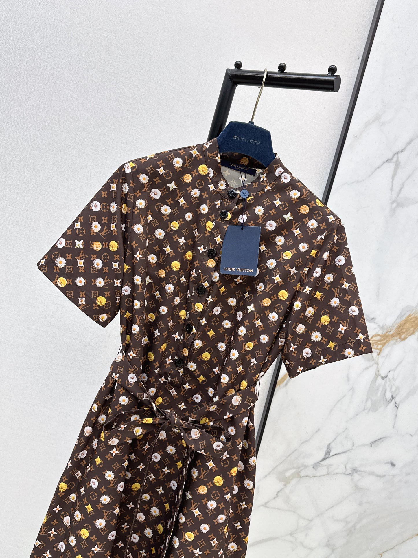 26ss Printed Short-Sleeve Dress