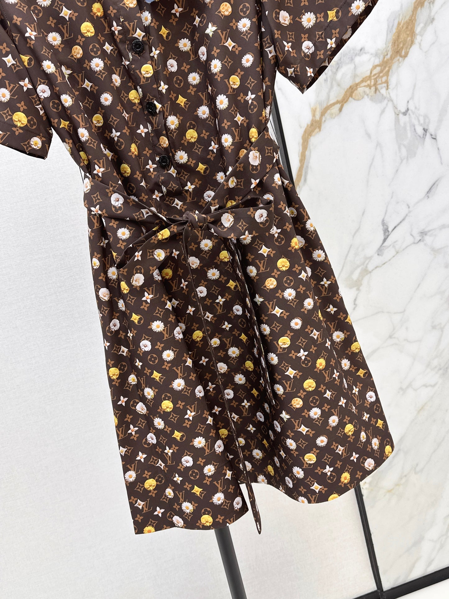 26ss Printed Short-Sleeve Dress