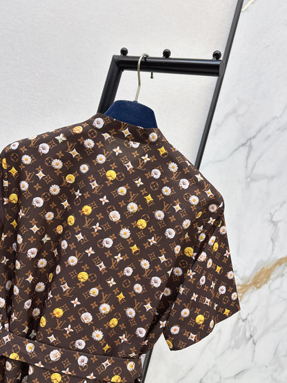 26ss Printed Short-Sleeve Dress