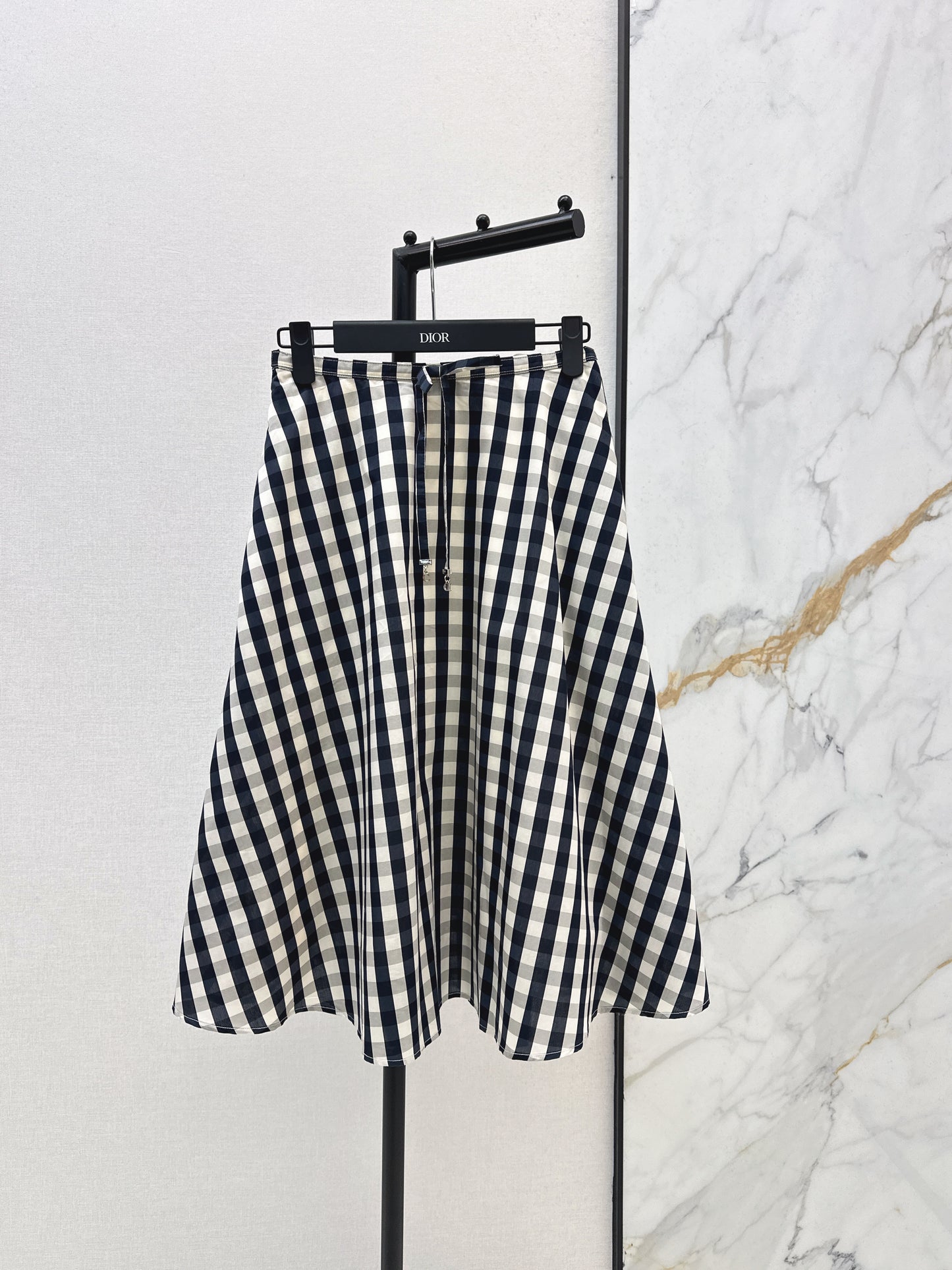 26ss Plaid A-line Midi Skirt