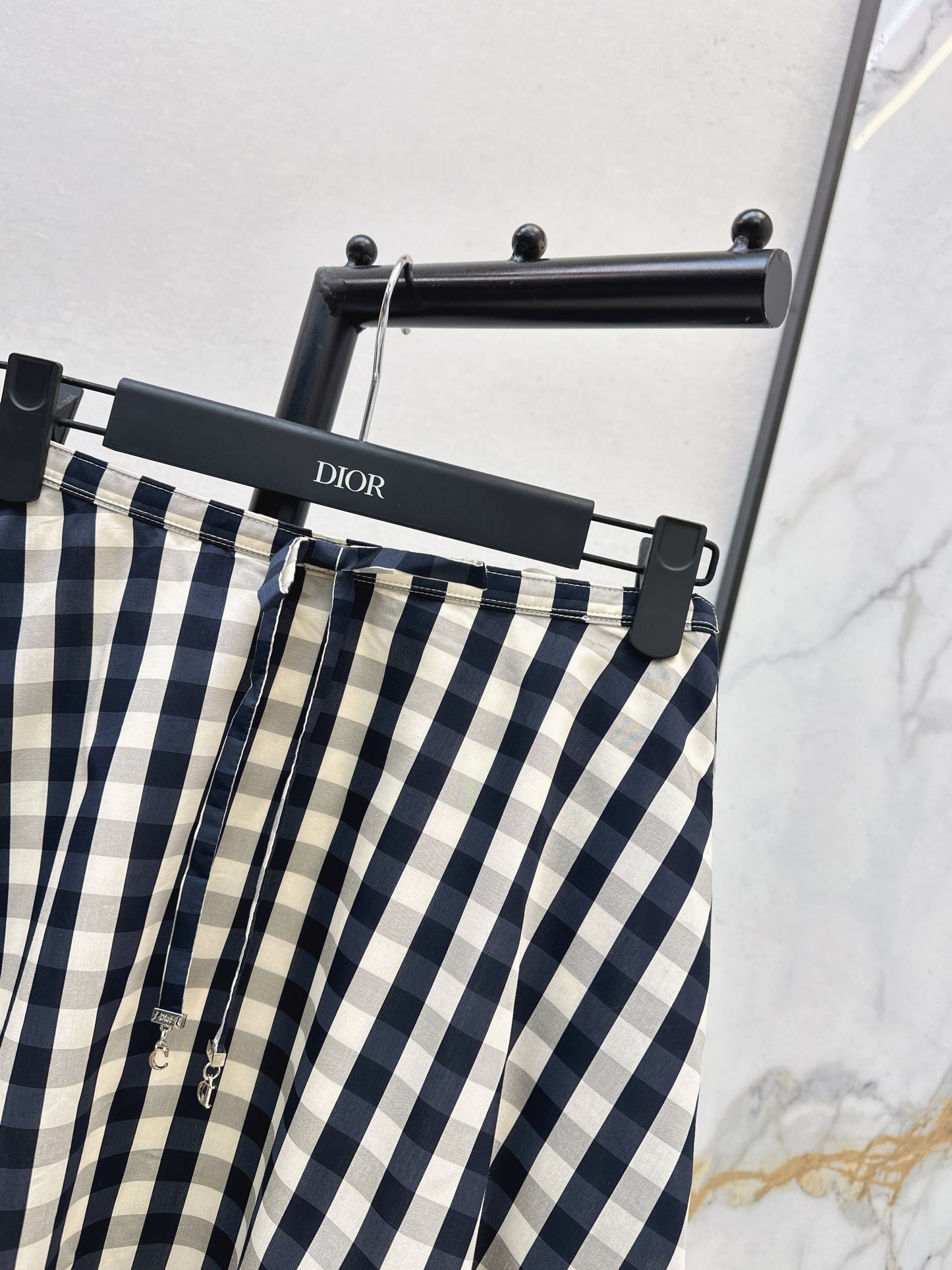 26ss Plaid A-line Midi Skirt
