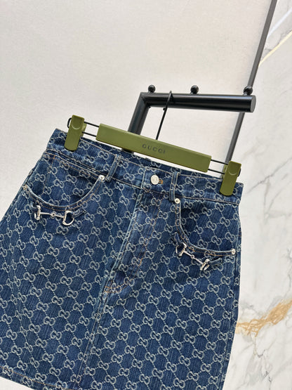 26ss Denim Midi Skirt