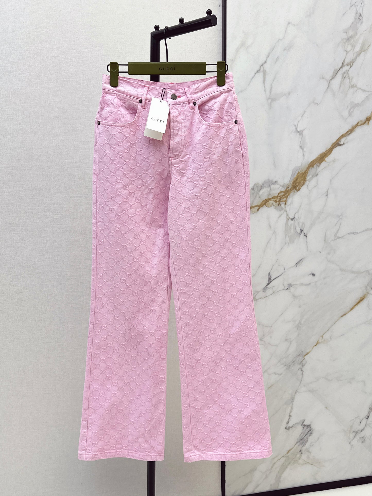 26ss Pink denim jeans