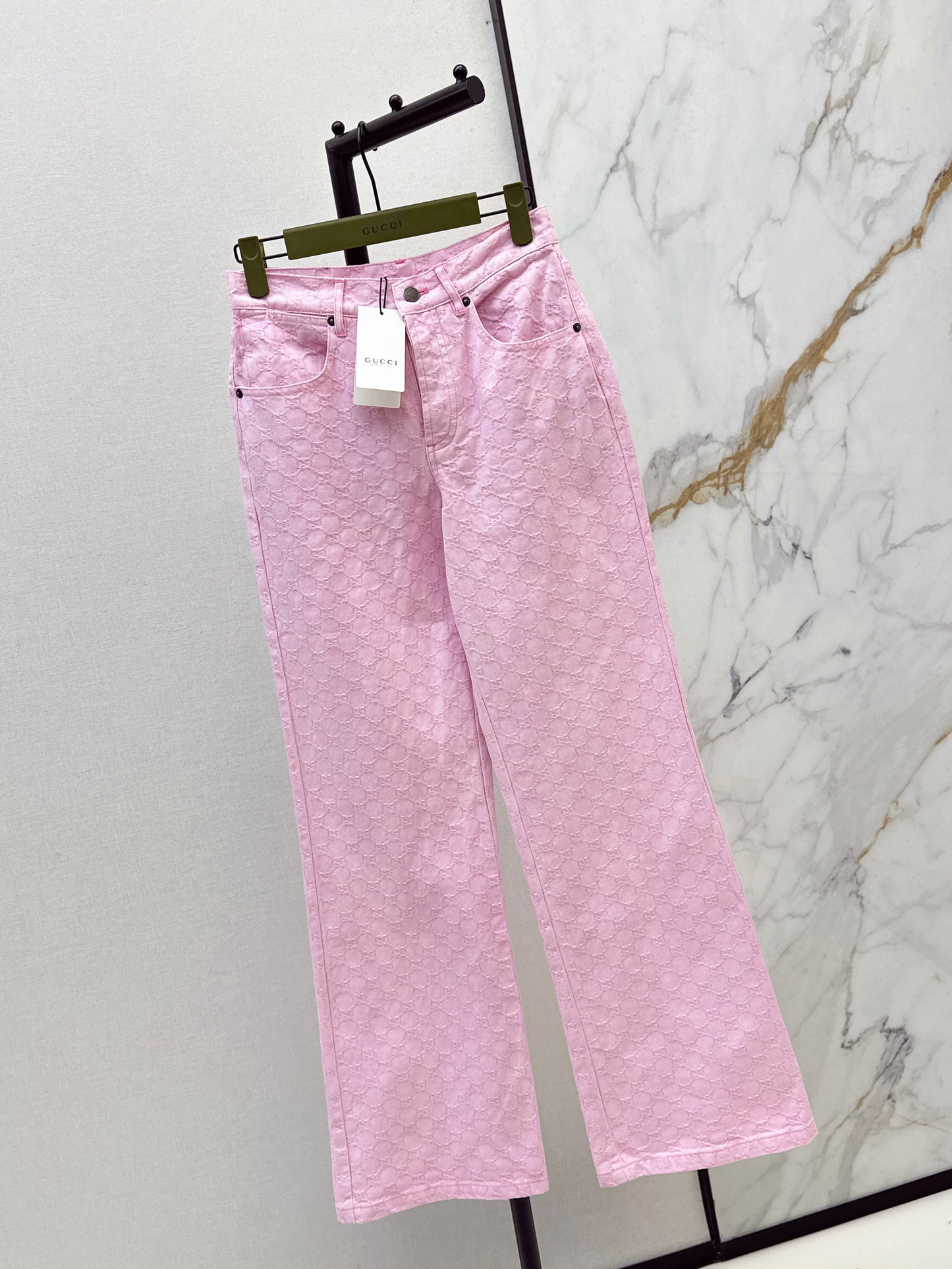 26ss Pink denim jeans