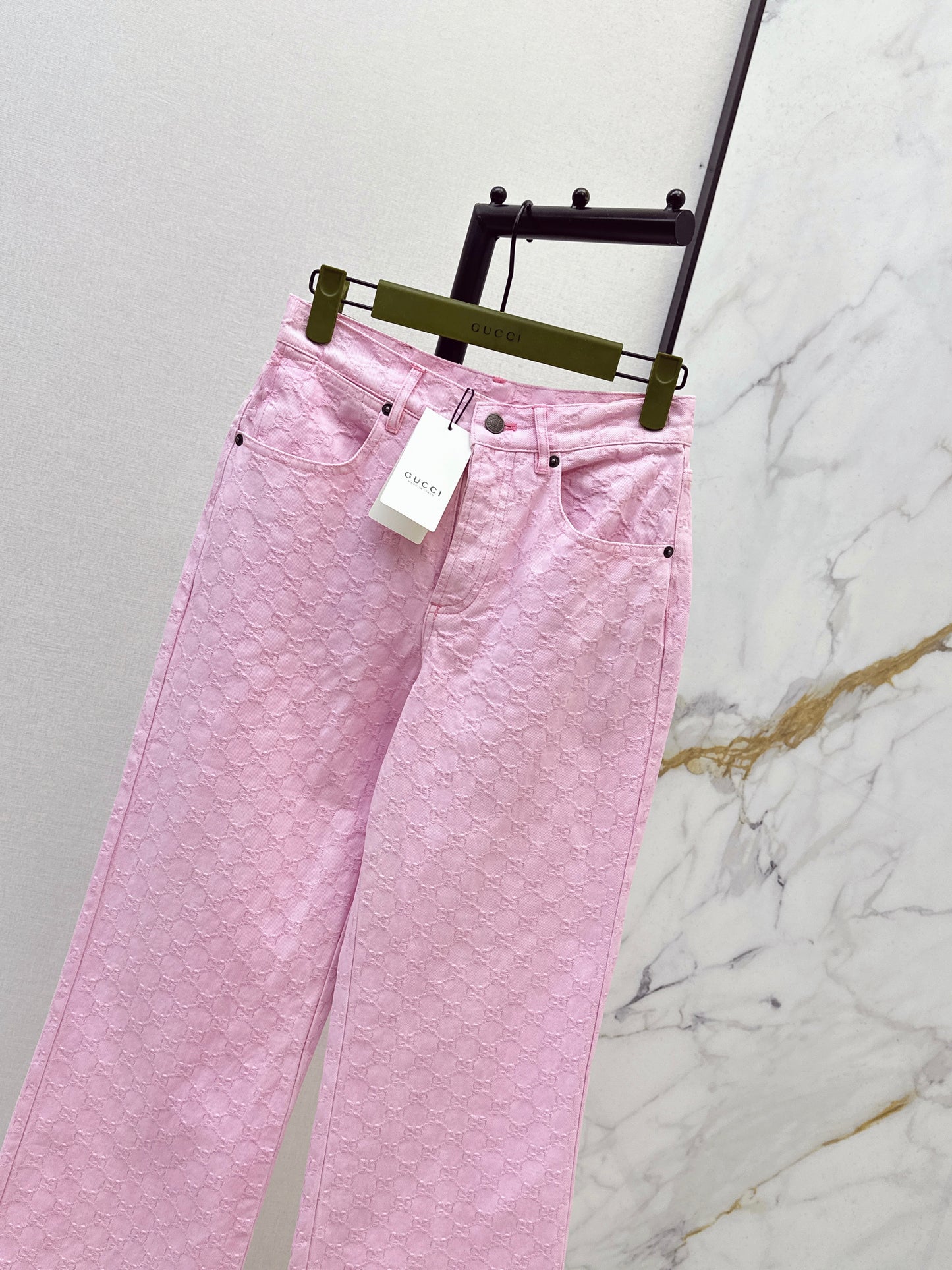 26ss Pink denim jeans