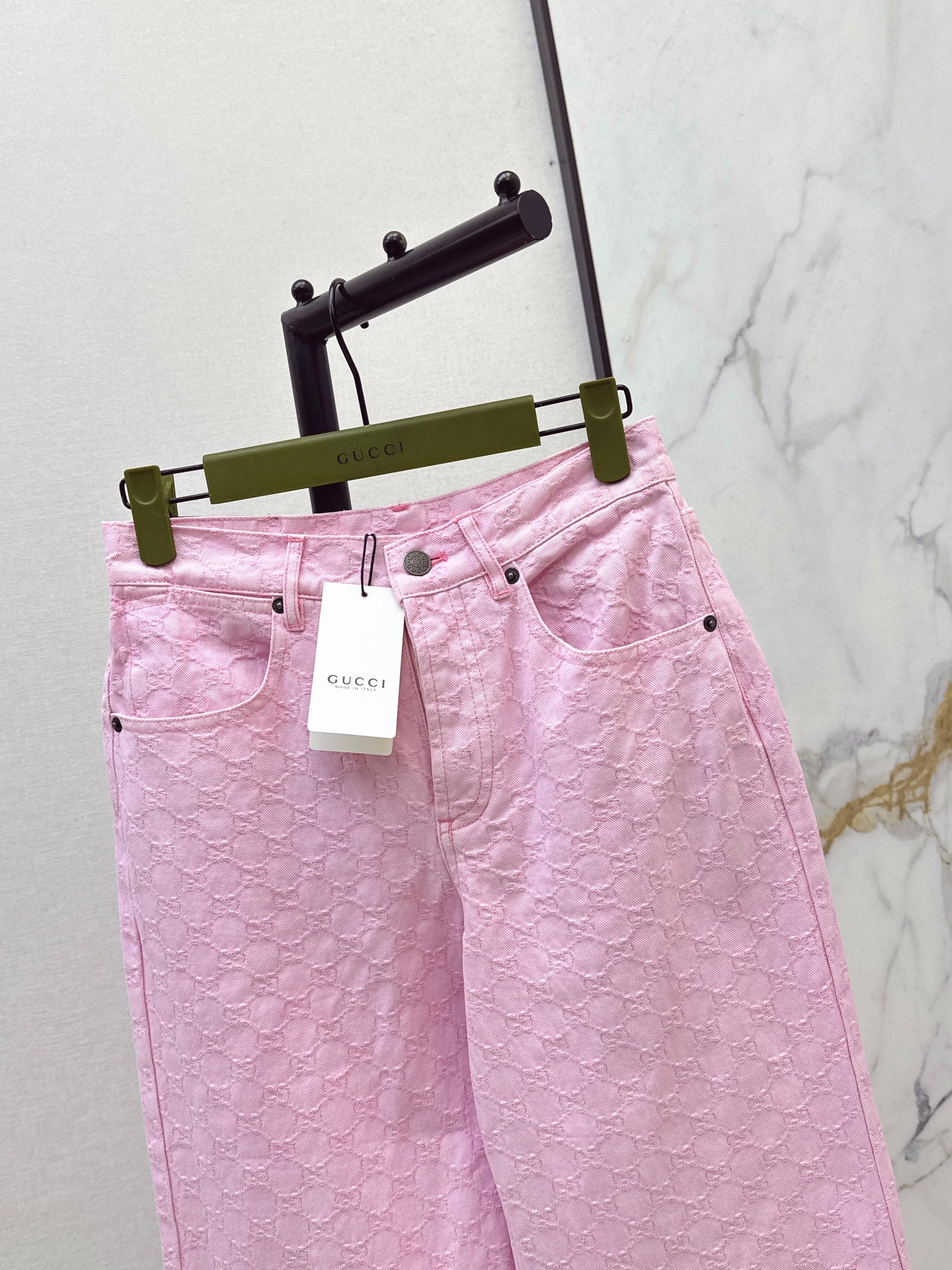 26ss Pink denim jeans
