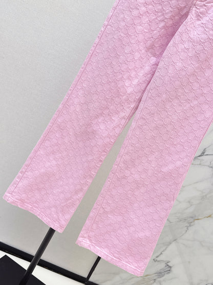 26ss Pink denim jeans