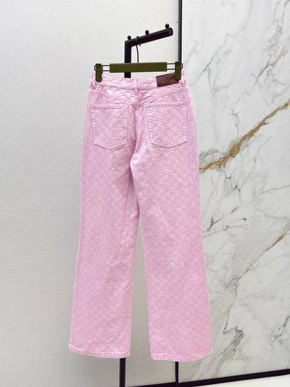 26ss Pink denim jeans
