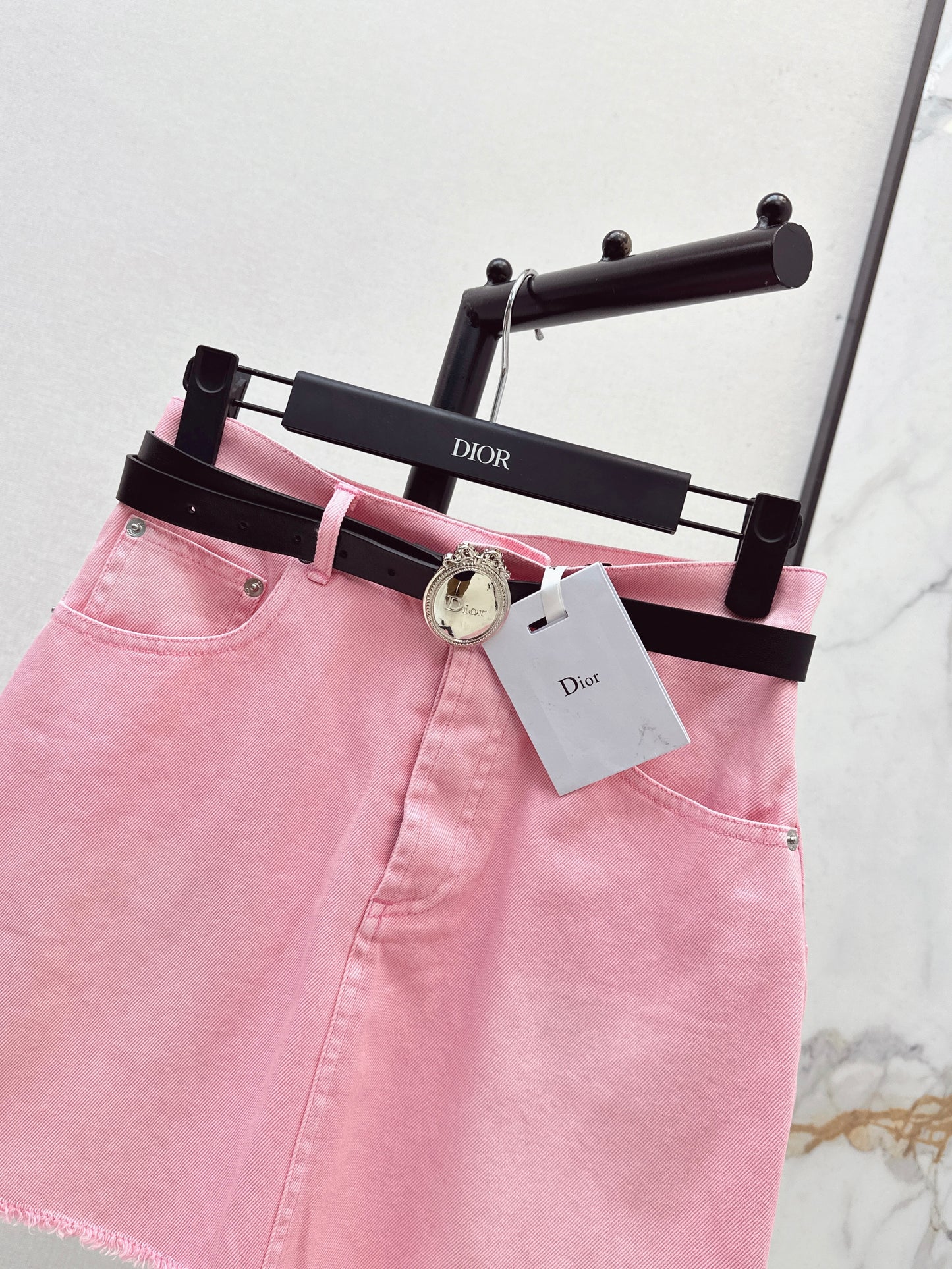 26ss Youthful Pink Denim Mini Skirt