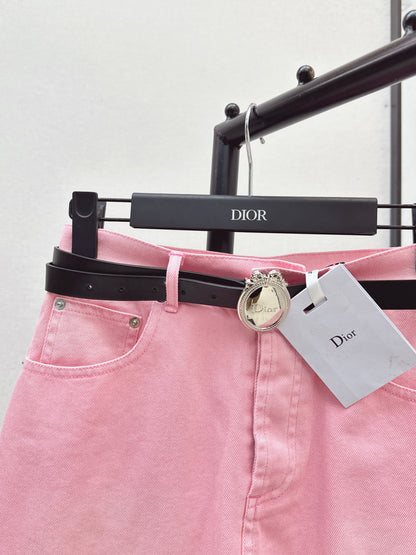 26ss Youthful Pink Denim Mini Skirt