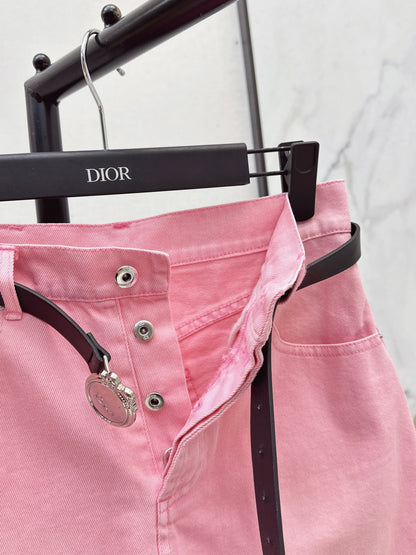 26ss Youthful Pink Denim Mini Skirt