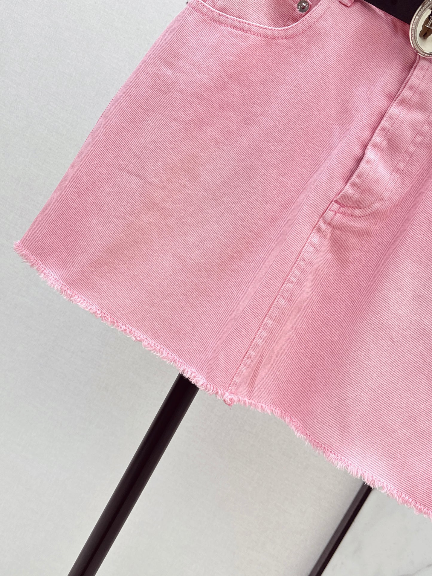 26ss Youthful Pink Denim Mini Skirt