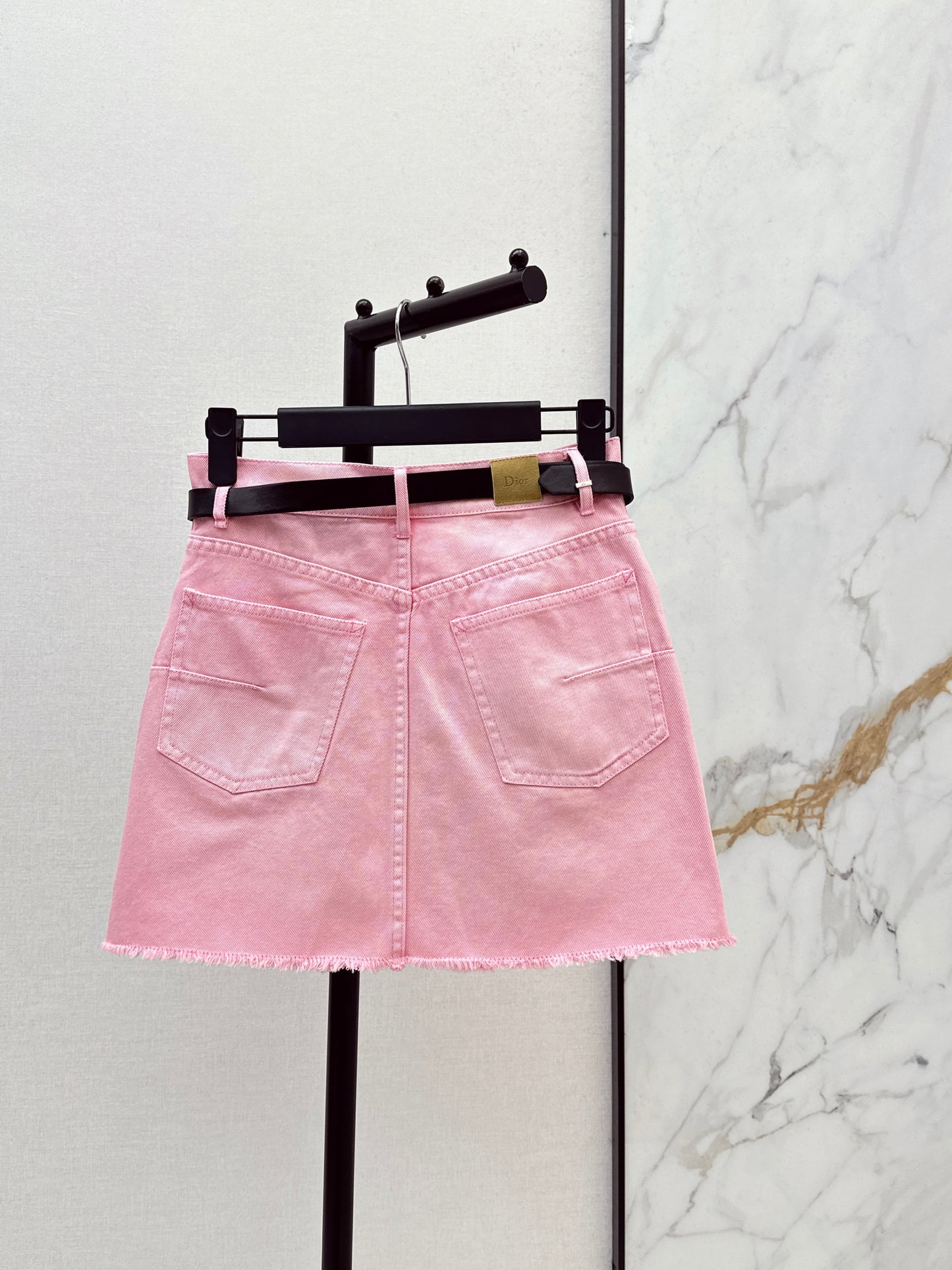 26ss Youthful Pink Denim Mini Skirt