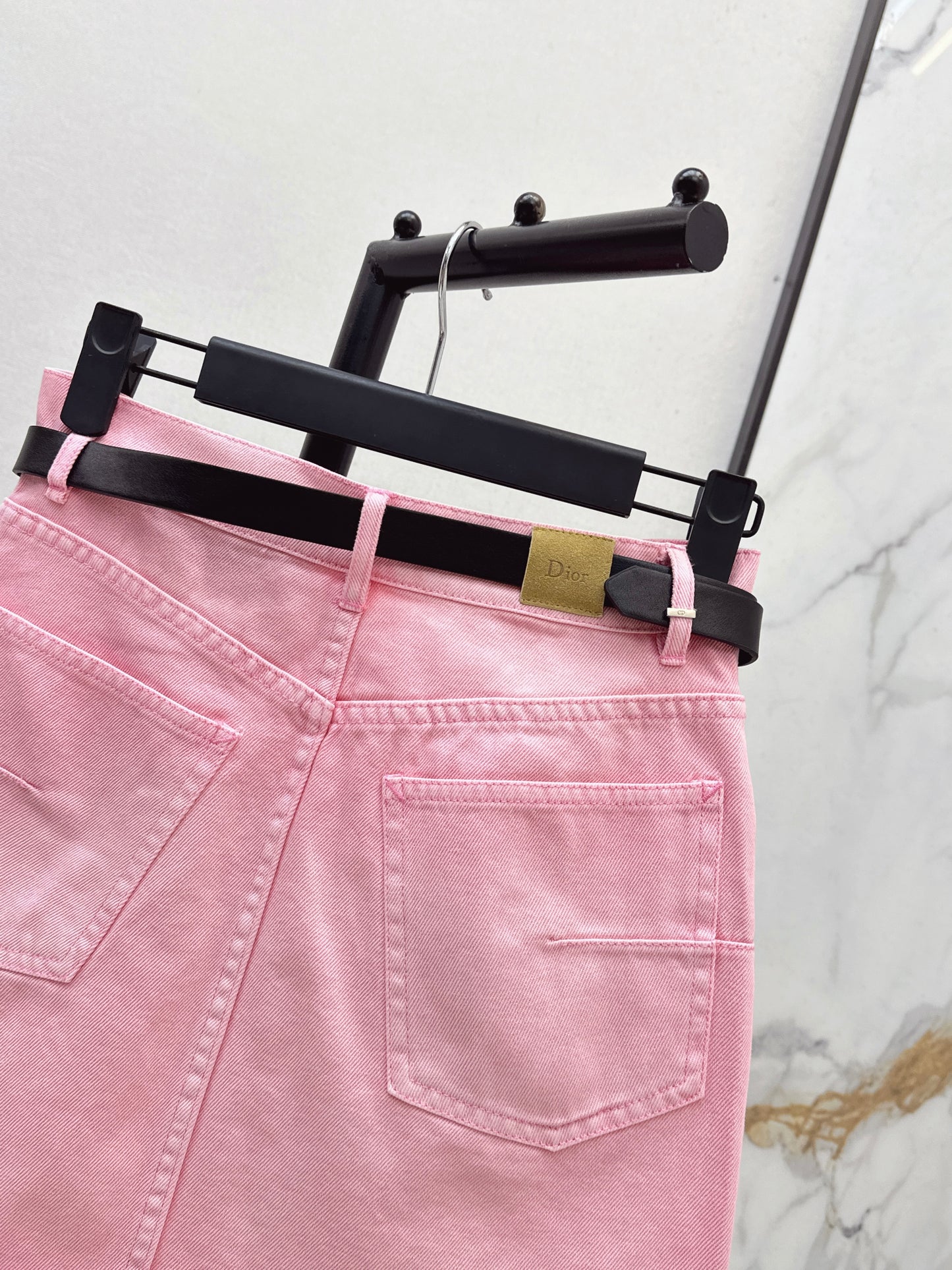 26ss Youthful Pink Denim Mini Skirt