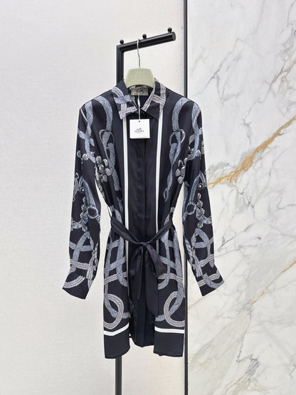 26ss Printed Silk Dress