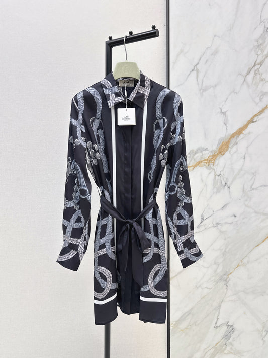 26ss Printed Silk Dress
