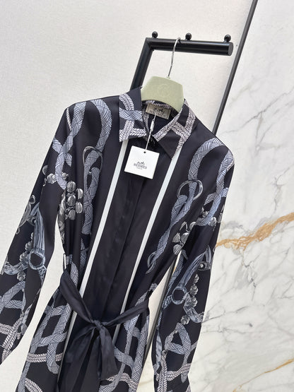 26ss Printed Silk Dress