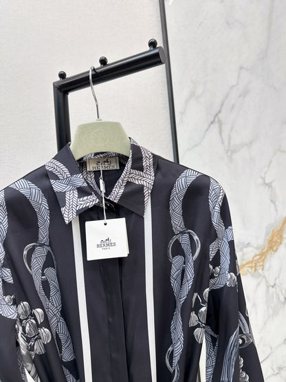 26ss Printed Silk Dress