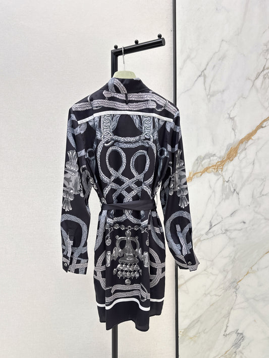 26ss Printed Silk Dress