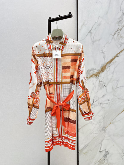 26ss Printed Silk Dress