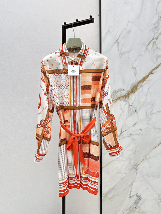 26ss Printed Silk Dress