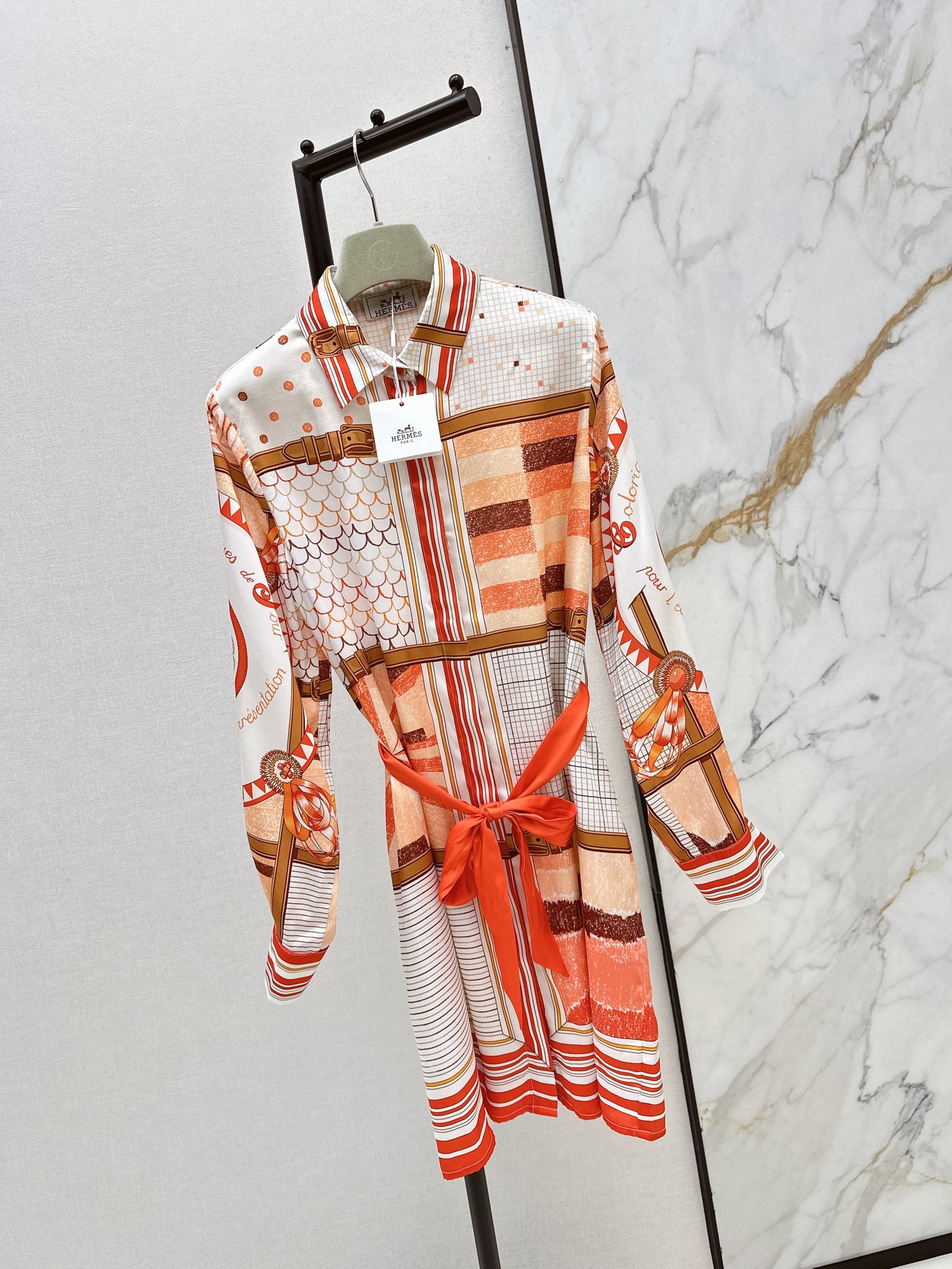 26ss Printed Silk Dress