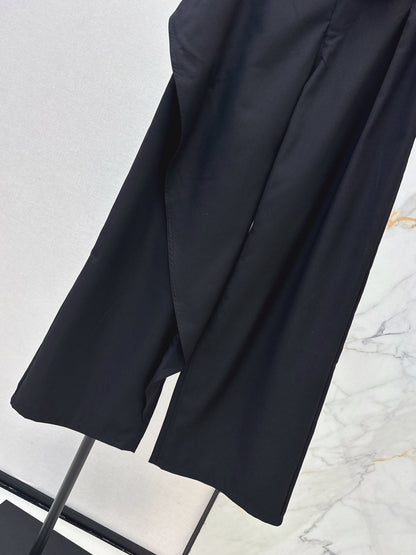 26ss Wide-Leg Trousers with Belt Detail