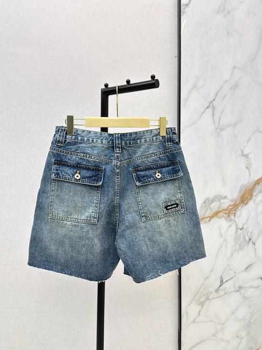 26ss Cargo-Style Denim Shorts
