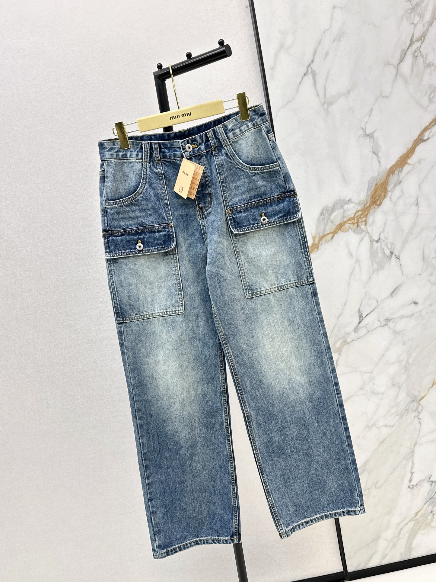 26ss Workwear-Style Denim Trousers