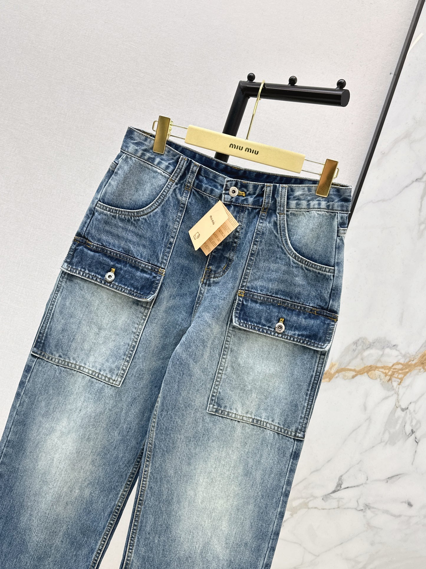 26ss Workwear-Style Denim Trousers
