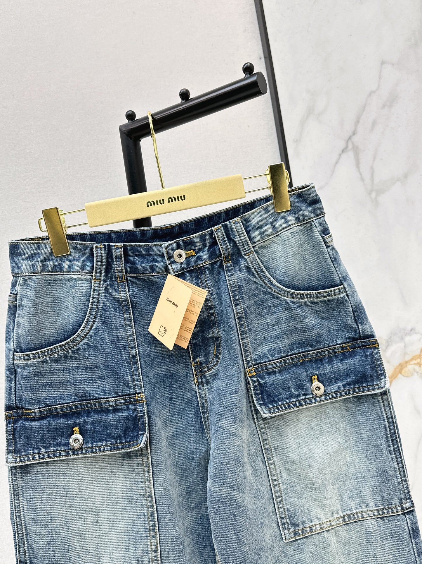 26ss Workwear-Style Denim Trousers