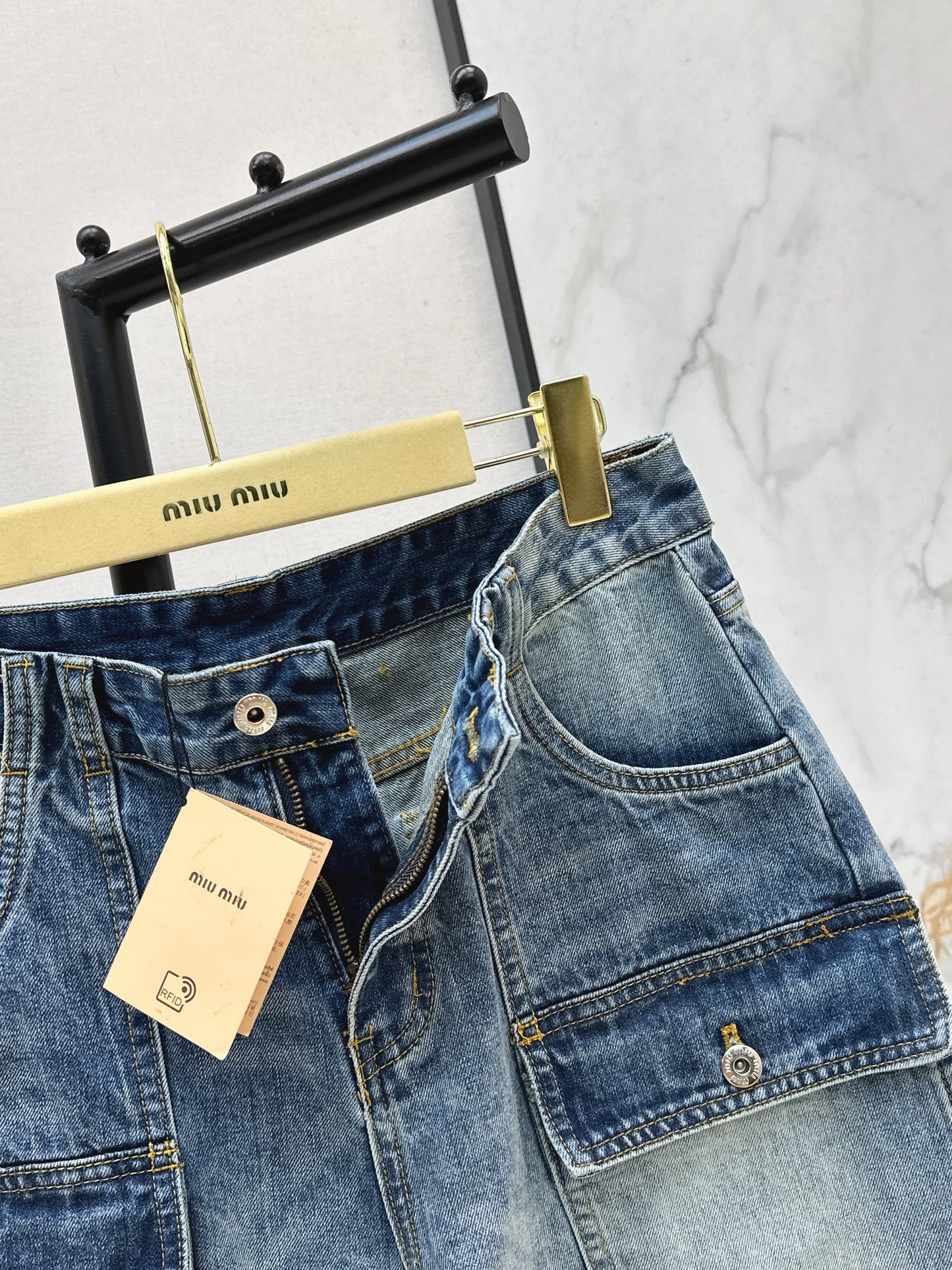 26ss Workwear-Style Denim Trousers