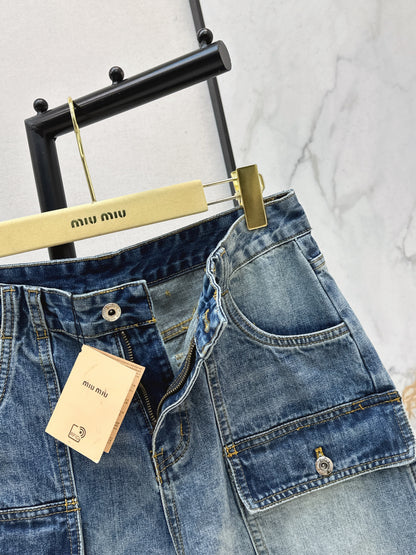 26ss Workwear-Style Denim Trousers