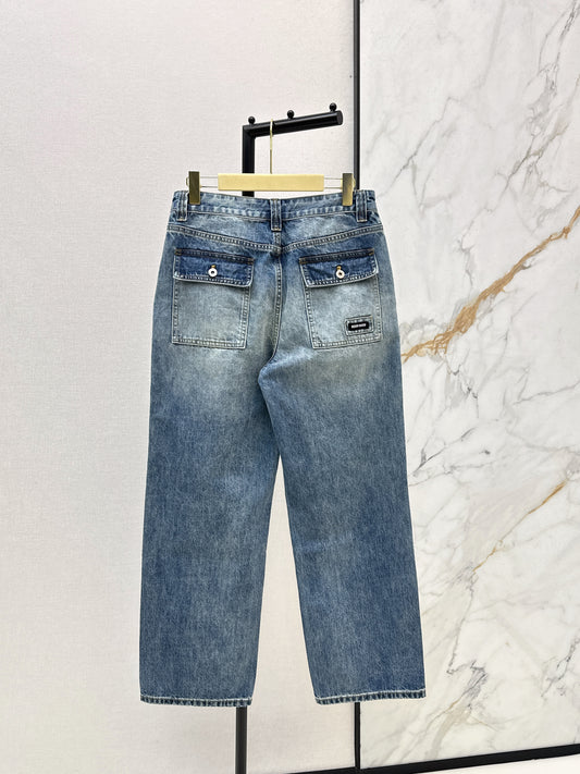 26ss Workwear-Style Denim Trousers